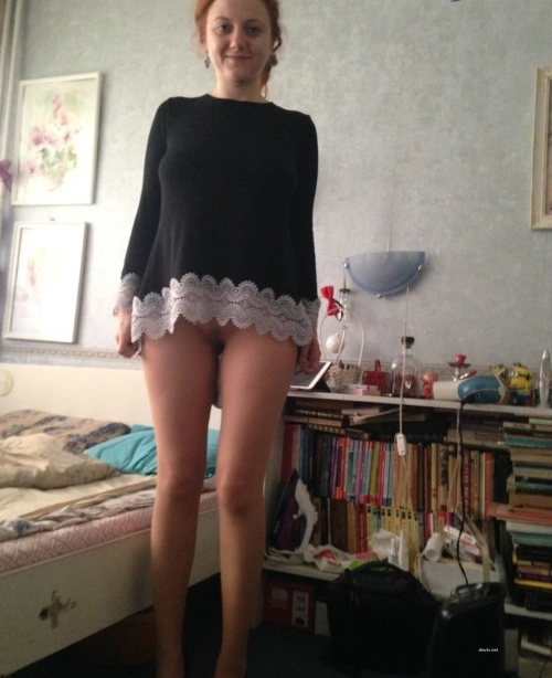 Transparent Pantyhose on Redhead Babe: Explicit and Bold Photo