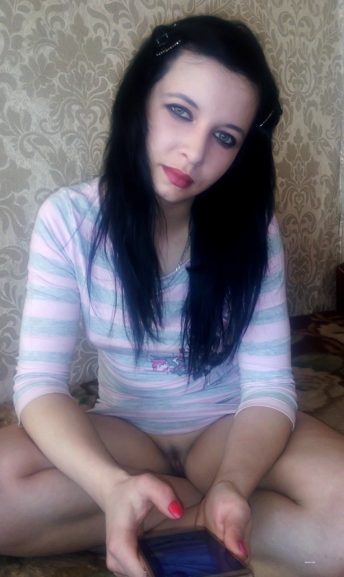 Sexy Brunette Takes Explicit Selfies: Hot Babe in Lingerie Poses Seductively