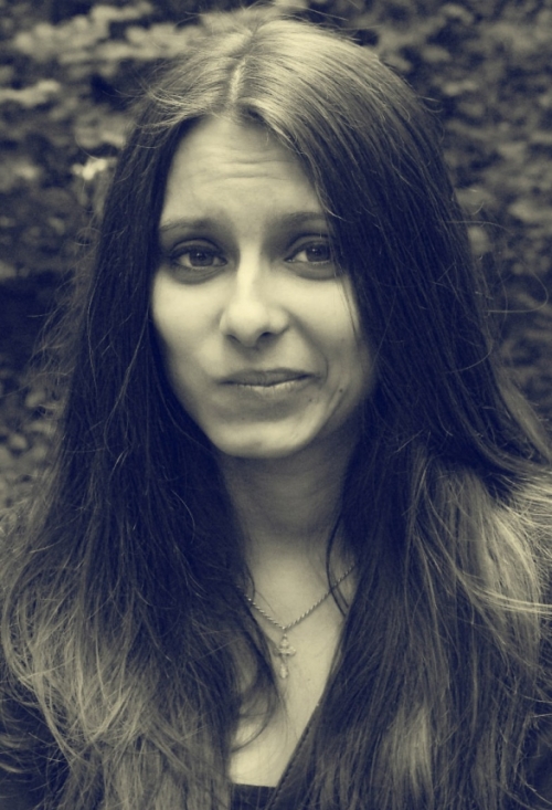 Attractive girl takes photo with naked pussy