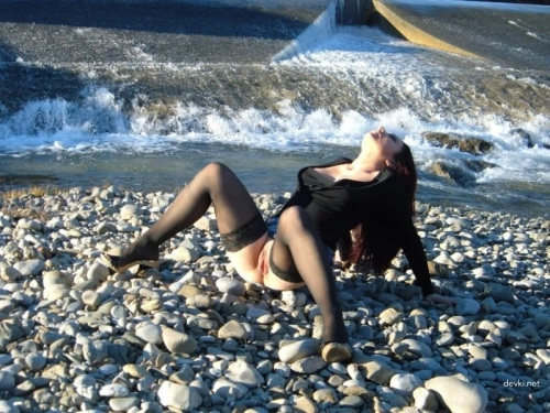 Exhibitionist Shows Pussy Outdoors: Explicit Public Nudity Shot