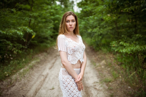 Seductive Outdoor Photoshoot with Stunning Redhead Girl