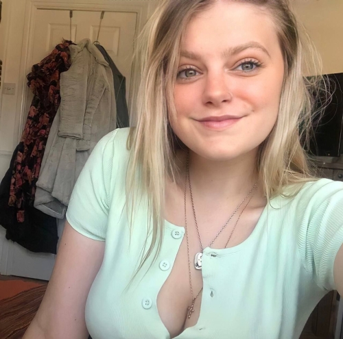 Cute Blonde Loves Blowjob and Deepthroats Thick Cock