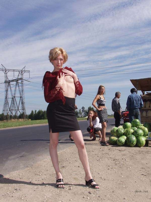 Public Nudity: Russian Girl Undresses Outdoors for Shocking Display