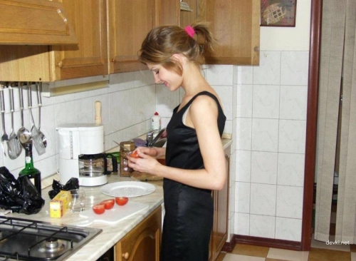 Sexy Bitch Undresses After Dinner - Hot Russian Babe Strips Down