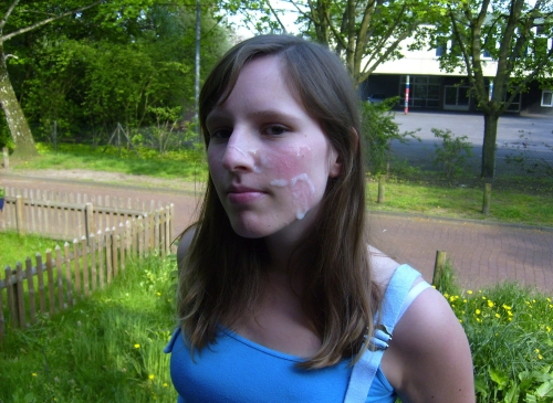 Girl Loves Getting Cum All Over Her - Explicit Facial Cumshot Porn