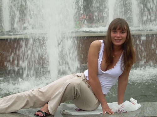 Shy Topless Pose - Explicit Nude Model Posing Seductively