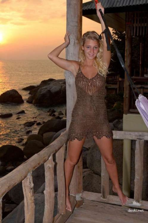 Naked Girl Walking Down the Street - Explicit Public Nudity Photo