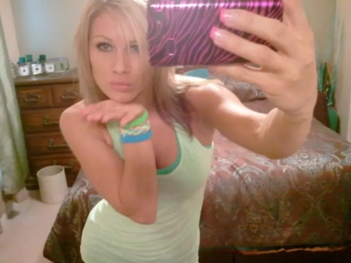 Blonde Shows Her Pussy in Extreme Close-Up - Explicit and Bold Shot