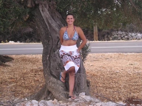 Attractive Mature Lady Relaxing - Sexy Vacation Photo!