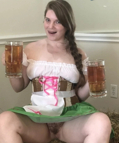 Oktoberfest at home with busty