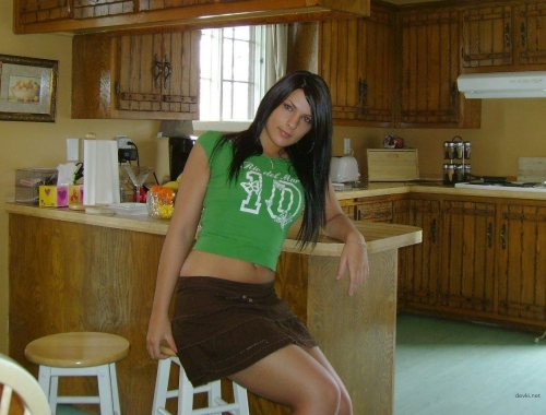 Naked girl posing in front of friend - explicit lesbian photoshoot