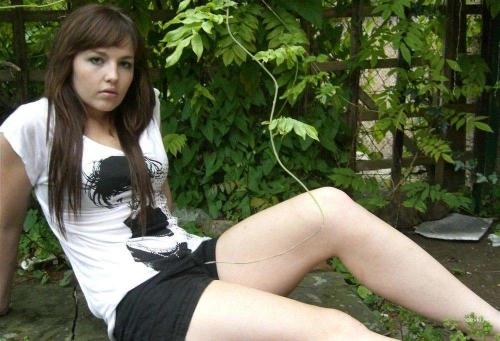 Naked Babe Posing Outside House - Explicit Photo