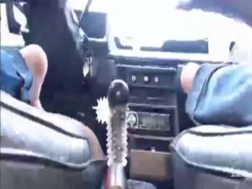 Girl Masturbates in Car: Solo Pleasure Session with Hot Babe