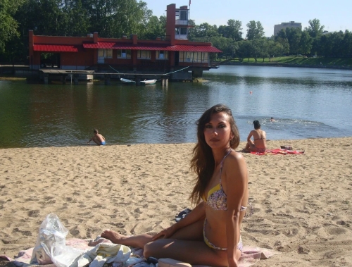 Hot Milf Adelina Poses and Sucks - Explicit Blowjob Porn Photo