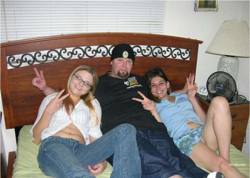 Two Girls in Hardcore Sex with Bald Guy - Explicit Threesome Action