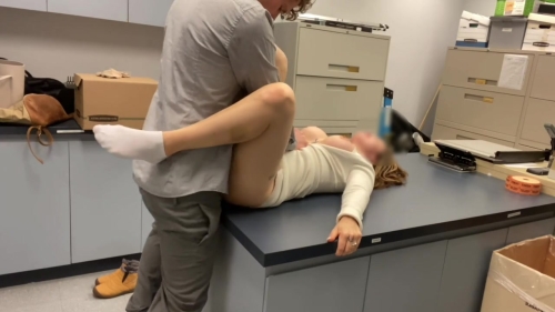 Sex with Mistress at Work in Warehouse - Hardcore Office Affair