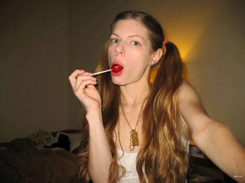 Skinny girl masturbates her pussy - Explicit solo masturbation porn photo