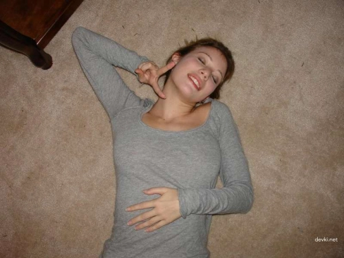Busty Girl Masturbating - Explicit Pussy Play with Busty Babe