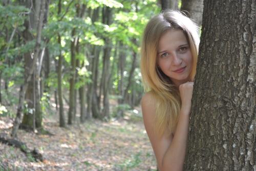 Topless Forest Stroll: Explicit Nude Hiking Adventure