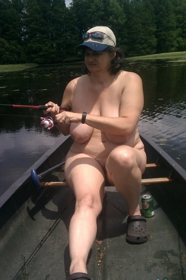 Naked fisherman