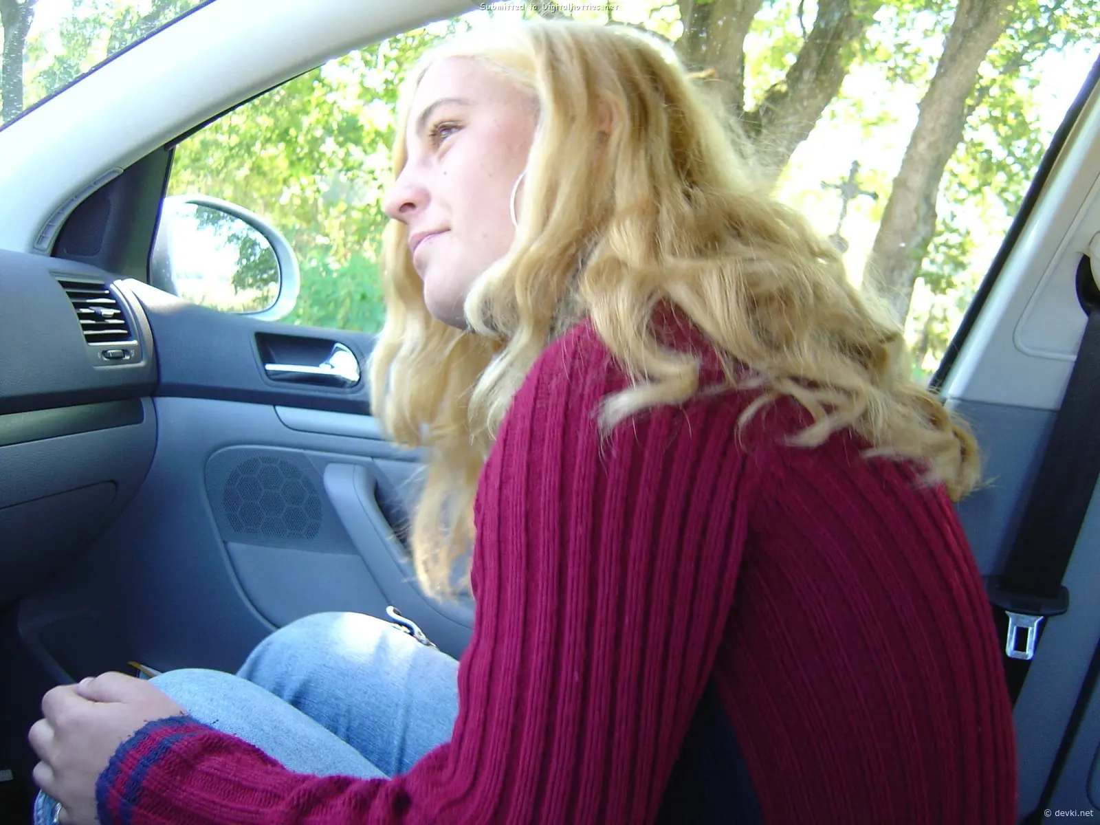 Girl with big tits gets fucked in the car