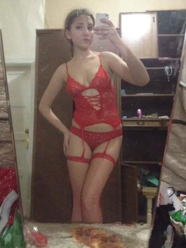 Cute babe shows off her sexy lingerie collection